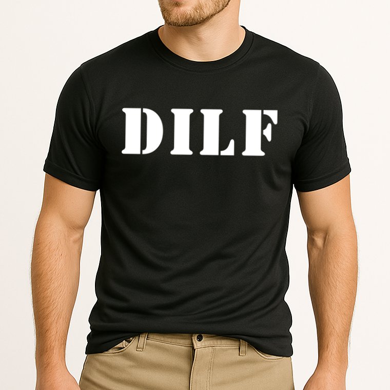 I Heart Hot Moms Designs Dilf Gift Black Small Cooling Performance Crew T-Shirt