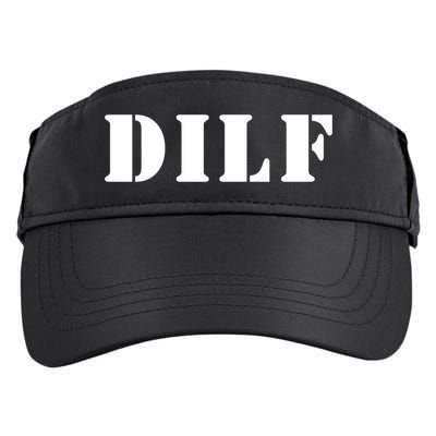 I Heart Hot Moms Designs Dilf Gift Black Small Adult Drive Performance Visor