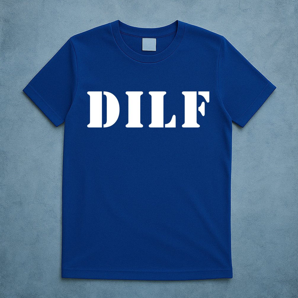I Heart Hot Moms Designs Dilf Gift Black Small T-Shirt