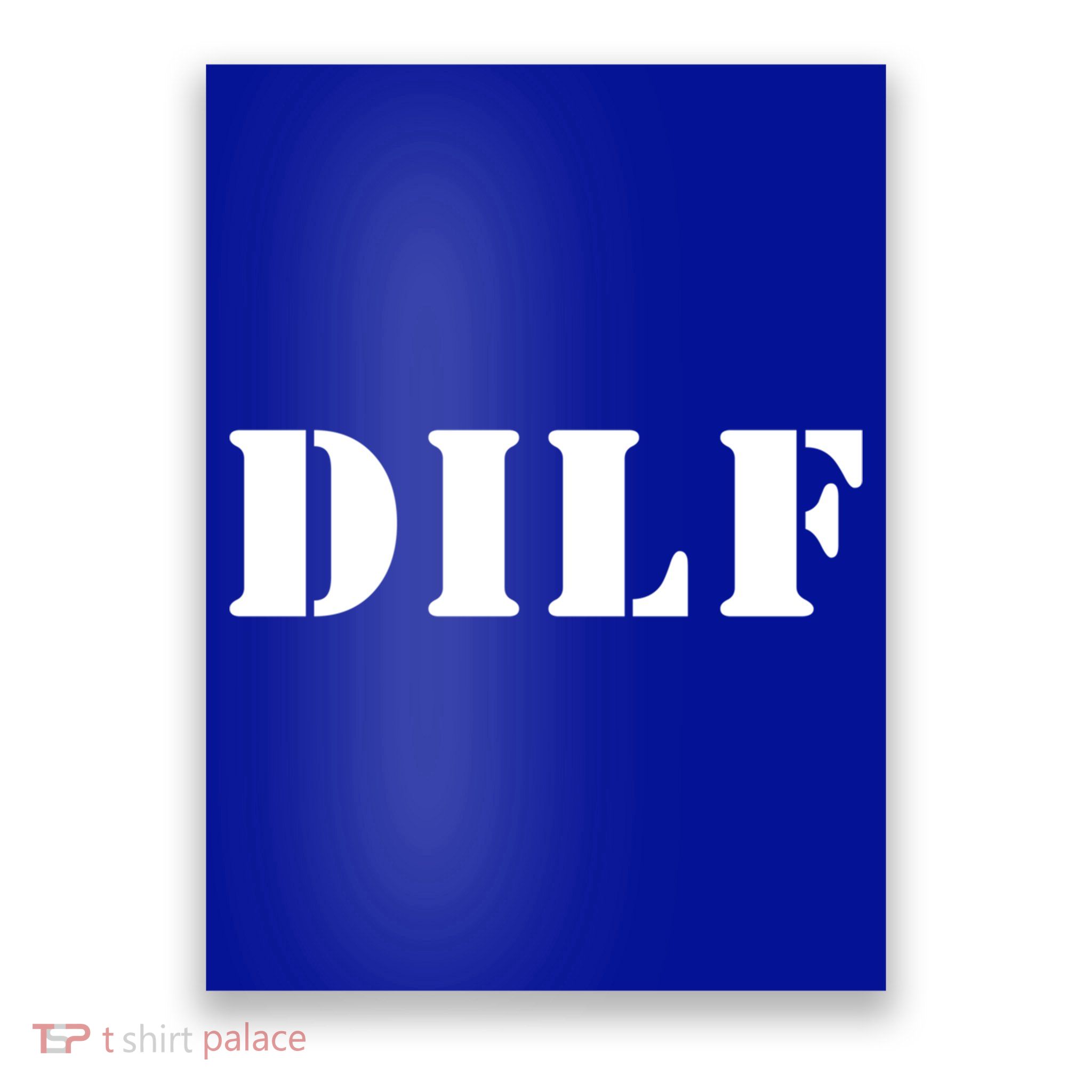 I Heart Hot Moms Designs Dilf Gift Black Small Poster