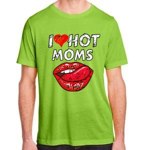 I Heart Hot Moms Funny Red Heart Love Moms Great Gift Adult ChromaSoft Performance T-Shirt