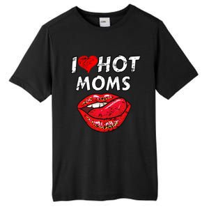 I Heart Hot Moms Funny Red Heart Love Moms Great Gift Tall Fusion ChromaSoft Performance T-Shirt