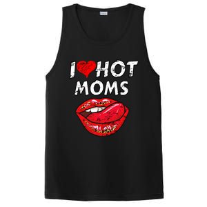 I Heart Hot Moms Funny Red Heart Love Moms Great Gift PosiCharge Competitor Tank