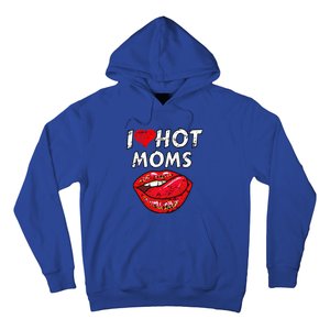 I Heart Hot Moms Funny Red Heart Love Moms Great Gift Hoodie