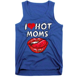 I Heart Hot Moms Funny Red Heart Love Moms Great Gift Tank Top