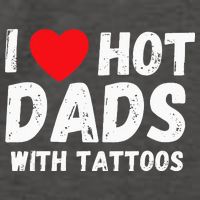 I Heart Hot Dads with Tattoos I Love Hot Dads Vector Backpack