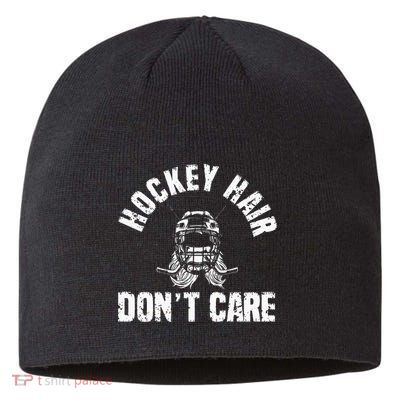 Ice Hockey Hair DonT Care Ice Hockey Player Girl Sustainable Beanie