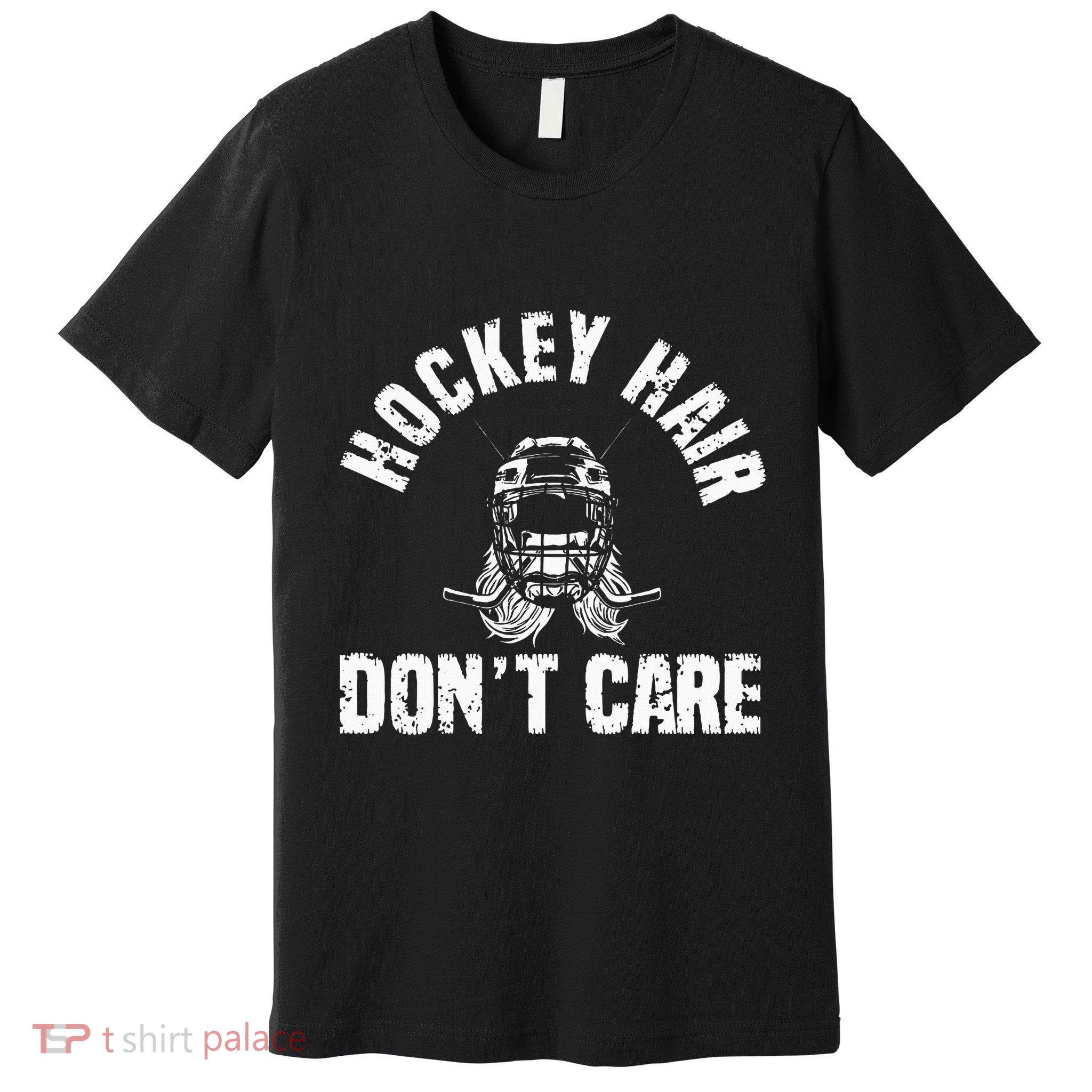 Ice Hockey Hair DonT Care Ice Hockey Player Girl Premium T-Shirt