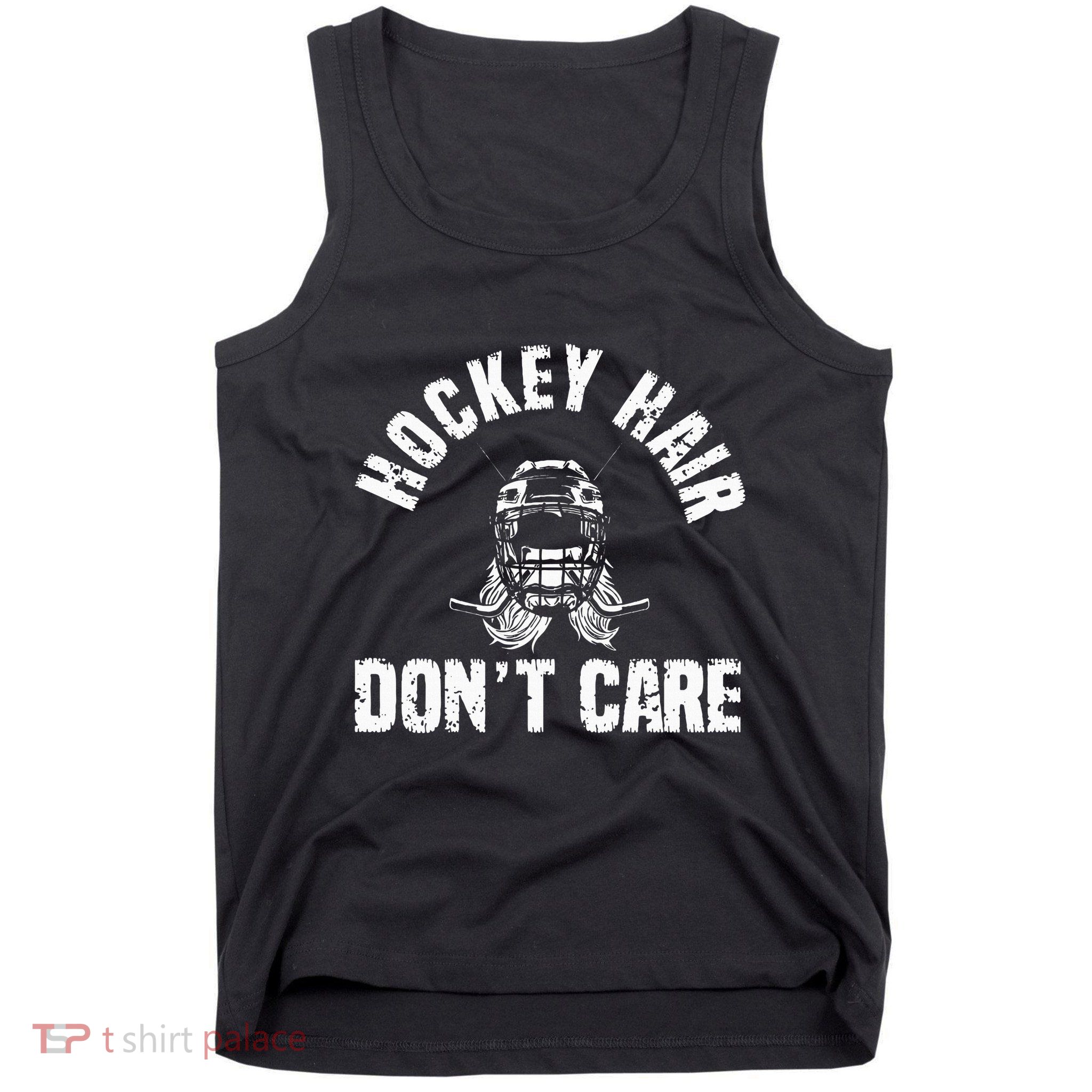 Ice Hockey Hair DonT Care Ice Hockey Player Girl Tank Top