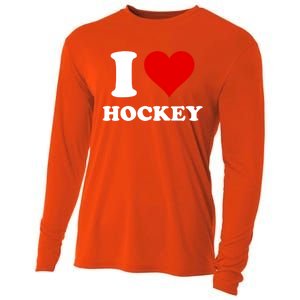 I Heart Hockey I Love Hockey Gift Cooling Performance Long Sleeve Crew