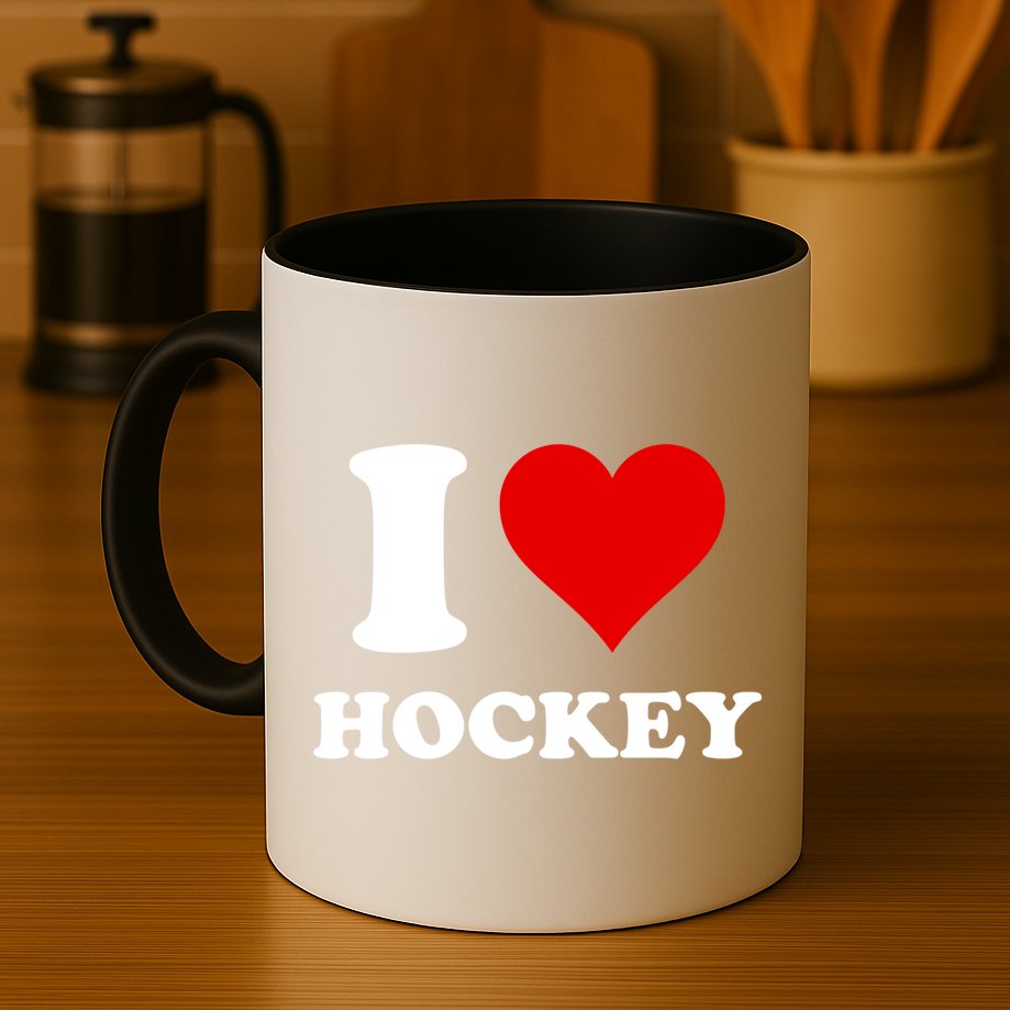 I Heart Hockey I Love Hockey Gift Mug