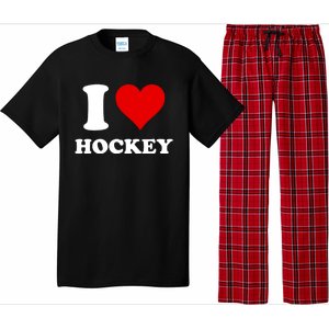 I Heart Hockey I Love Hockey Gift Pajama Set