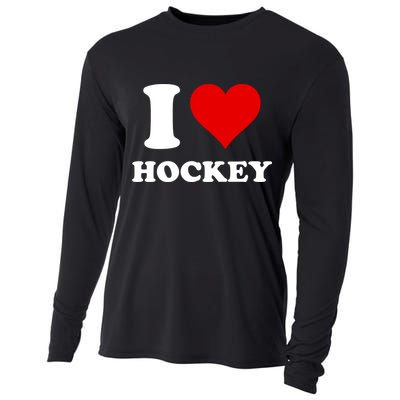 I Heart Hockey I Love Hockey Gift Cooling Performance Long Sleeve Crew