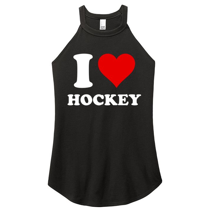 I Heart Hockey I Love Hockey Gift Women's Perfect Tri Rocker Tank