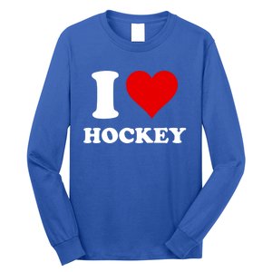 I Heart Hockey I Love Hockey Gift Long Sleeve Shirt