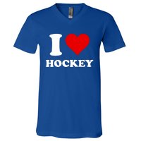 I Heart Hockey I Love Hockey Gift V-Neck T-Shirt