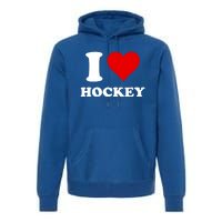 I Heart Hockey I Love Hockey Gift Premium Hoodie