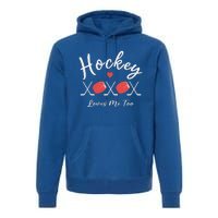 Ice Hockey Heart Valentines Day Love Premium Hoodie