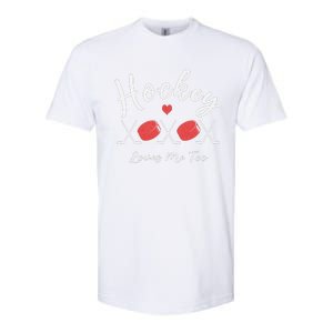 Ice Hockey Heart Valentines Day Love Softstyle CVC T-Shirt