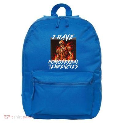 I Have Homosexual Tendencies Cringe Hard Skeleton 16 in Basic Backpack