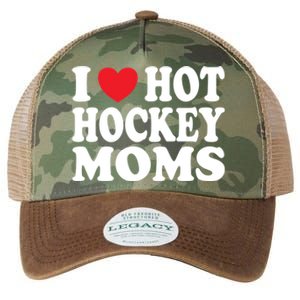 I Heart Hot Hockey Moms Funny I Love Moms Gift Legacy Tie Dye Trucker Hat