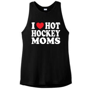 I Heart Hot Hockey Moms Funny I Love Moms Gift Ladies PosiCharge Tri-Blend Wicking Tank