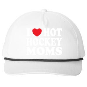 I Heart Hot Hockey Moms Funny I Love Moms Gift Snapback Five-Panel Rope Hat