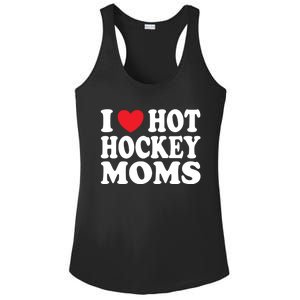 I Heart Hot Hockey Moms Funny I Love Moms Gift Ladies PosiCharge Competitor Racerback Tank