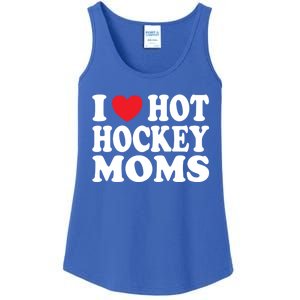 I Heart Hot Hockey Moms Funny I Love Moms Gift Ladies Essential Tank