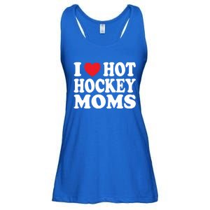 I Heart Hot Hockey Moms Funny I Love Moms Gift Ladies Essential Flowy Tank