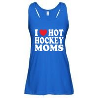 I Heart Hot Hockey Moms Funny I Love Moms Gift Ladies Essential Flowy Tank