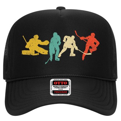 Ice Hockey Hockey Stick Vintage Style Ice Hockey Gift Trucker Hat
