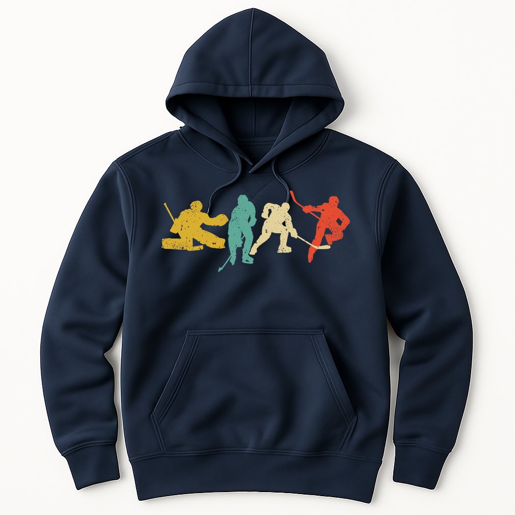 Ice Hockey Hockey Stick Vintage Style Ice Hockey Gift Hoodie