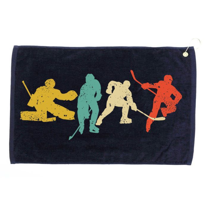 Ice Hockey Hockey Stick Vintage Style Ice Hockey Gift Grommeted Golf Towel