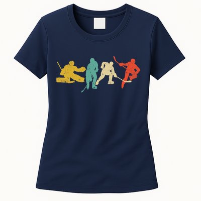 Ice Hockey Hockey Stick Vintage Style Ice Hockey Gift Womens T-Shirt