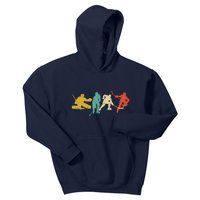 Ice Hockey Hockey Stick Vintage Style Ice Hockey Gift Kids Hoodie