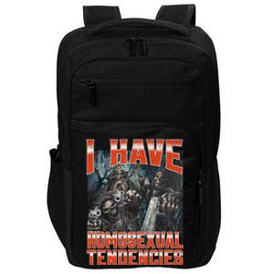 I Have Homosexual Tendencies Funny Hard Skeleton Meme Impact Tech Backpack