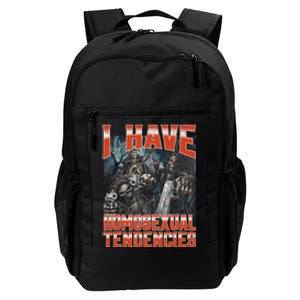 I Have Homosexual Tendencies Funny Hard Skeleton Meme Daily Commute Backpack