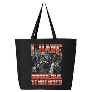 I Have Homosexual Tendencies Funny Hard Skeleton Meme 25L Jumbo Tote