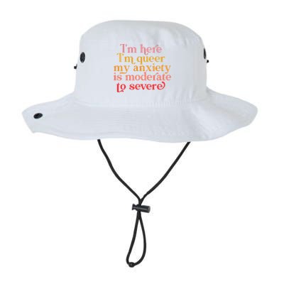Im Here Im Queer My Anxiety Is Moderate To Severe LGBT Bucket Hat