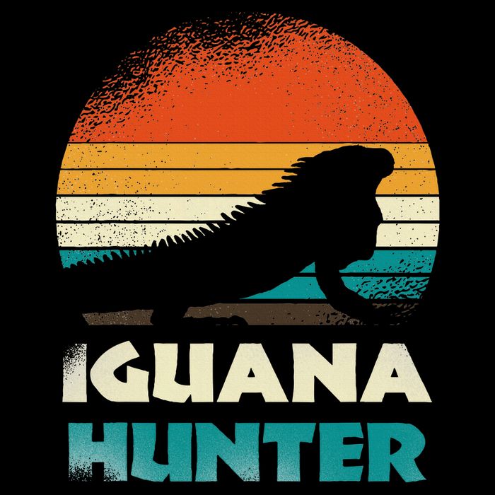 Iguana Hunter Drawstring Bag