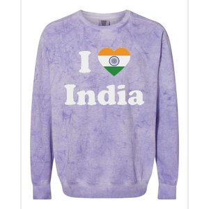 I Heart India Indian I Love India Colorblast Crewneck Sweatshirt