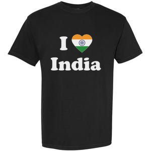 I Heart India Indian I Love India Garment-Dyed Heavyweight T-Shirt