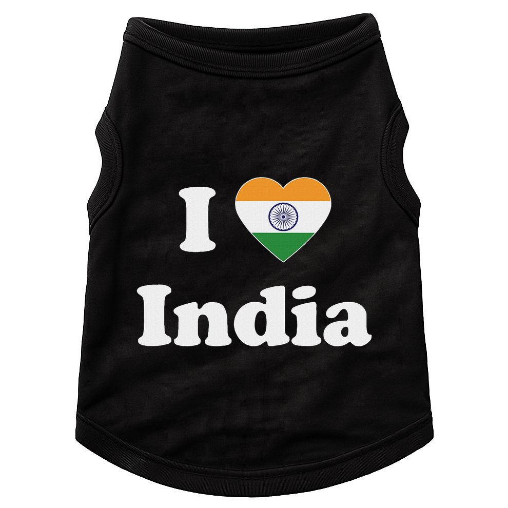 I Heart India Indian I Love India Doggie Tank