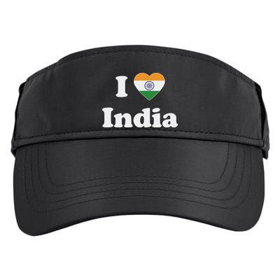 I Heart India Indian I Love India Adult Drive Performance Visor