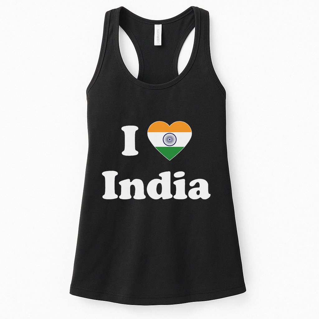 I Heart India Indian I Love India Womens Tank Top