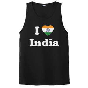 I Heart India Indian I Love India PosiCharge Competitor Tank