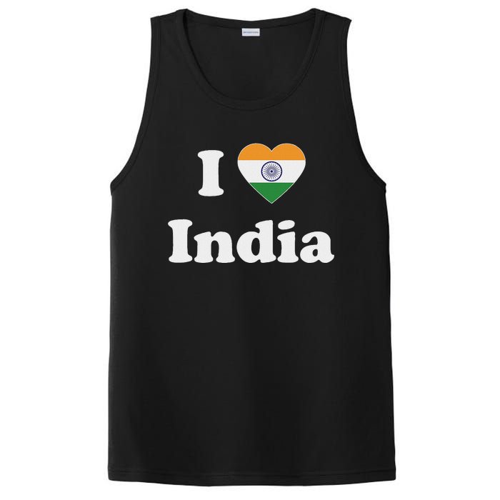 I Heart India Indian I Love India PosiCharge Competitor Tank