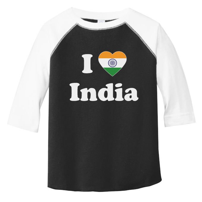 I Heart India Indian I Love India Toddler Fine Jersey T-Shirt