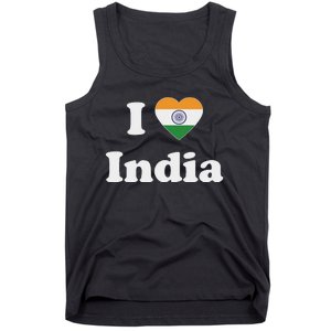 I Heart India Indian I Love India Tank Top